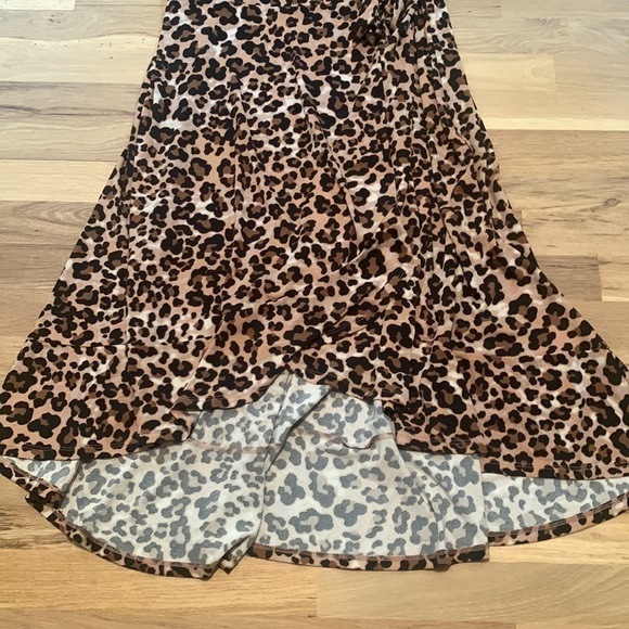 MOTHERHOOD Maternity Leopard Print High Low Flowy Nursing Wrap Dress Women’s M - Picture 4 of 15